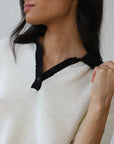 Doris Oversized Polo close up texture