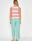 Siena Stripe Top back view on model