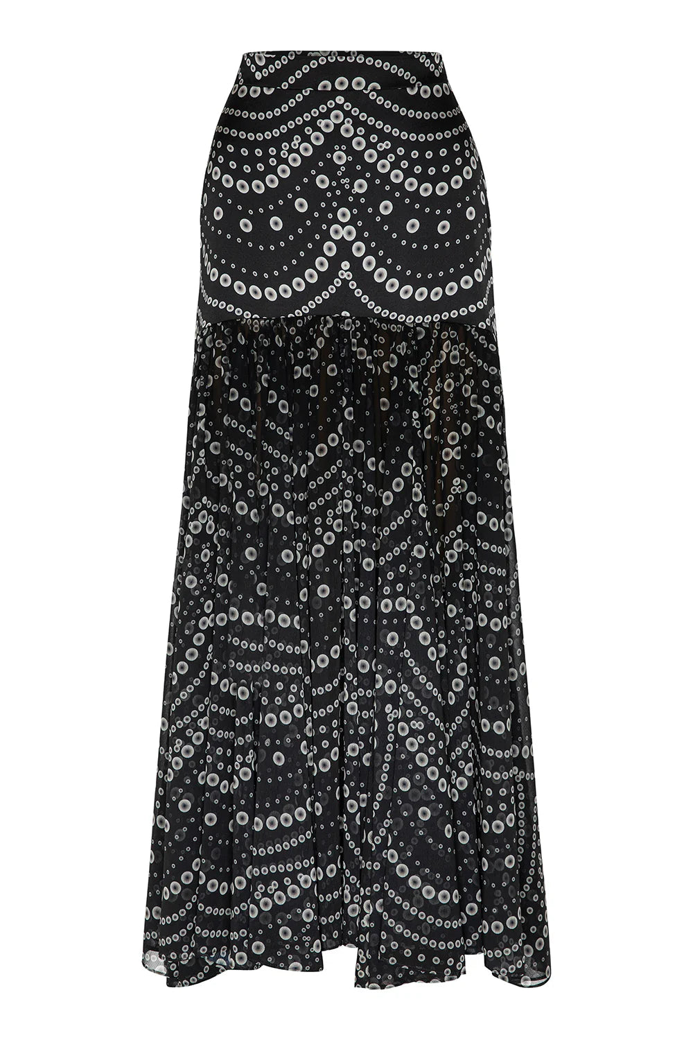 yara skirt in stranded pearl with a white background