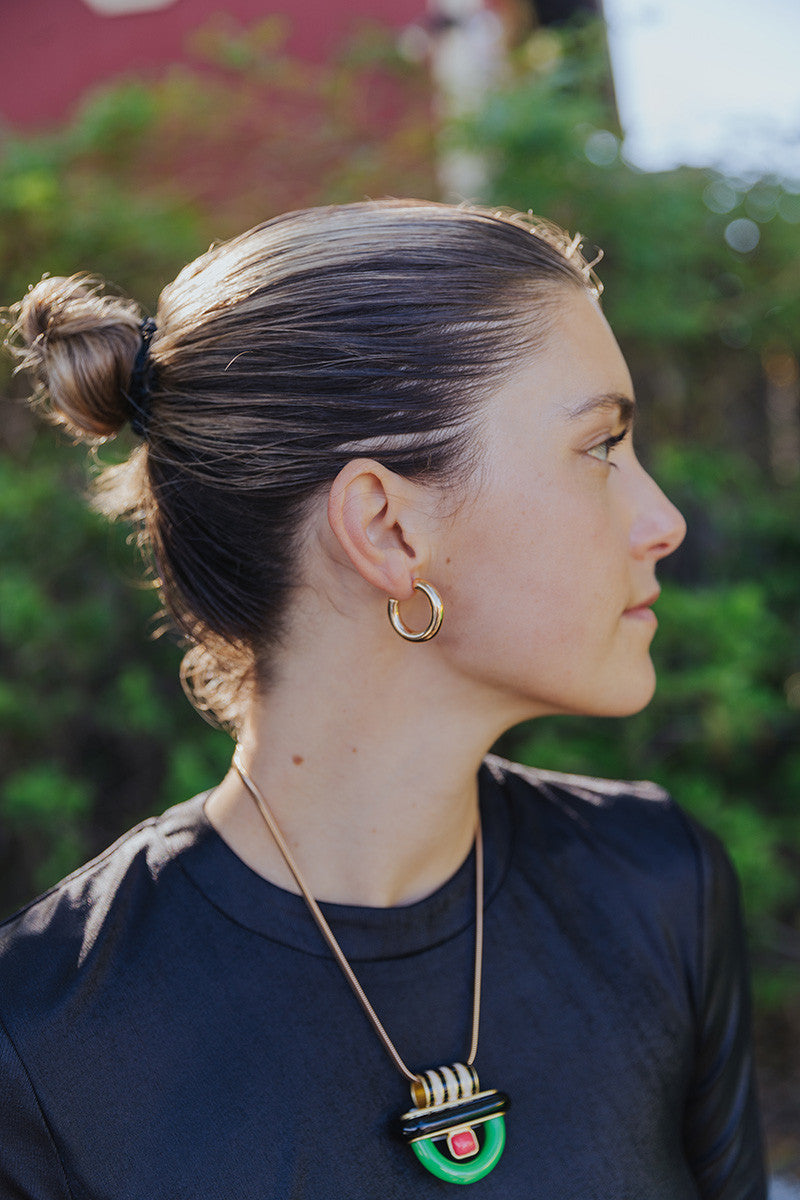 Maisonirem Earrings Big Donut on model