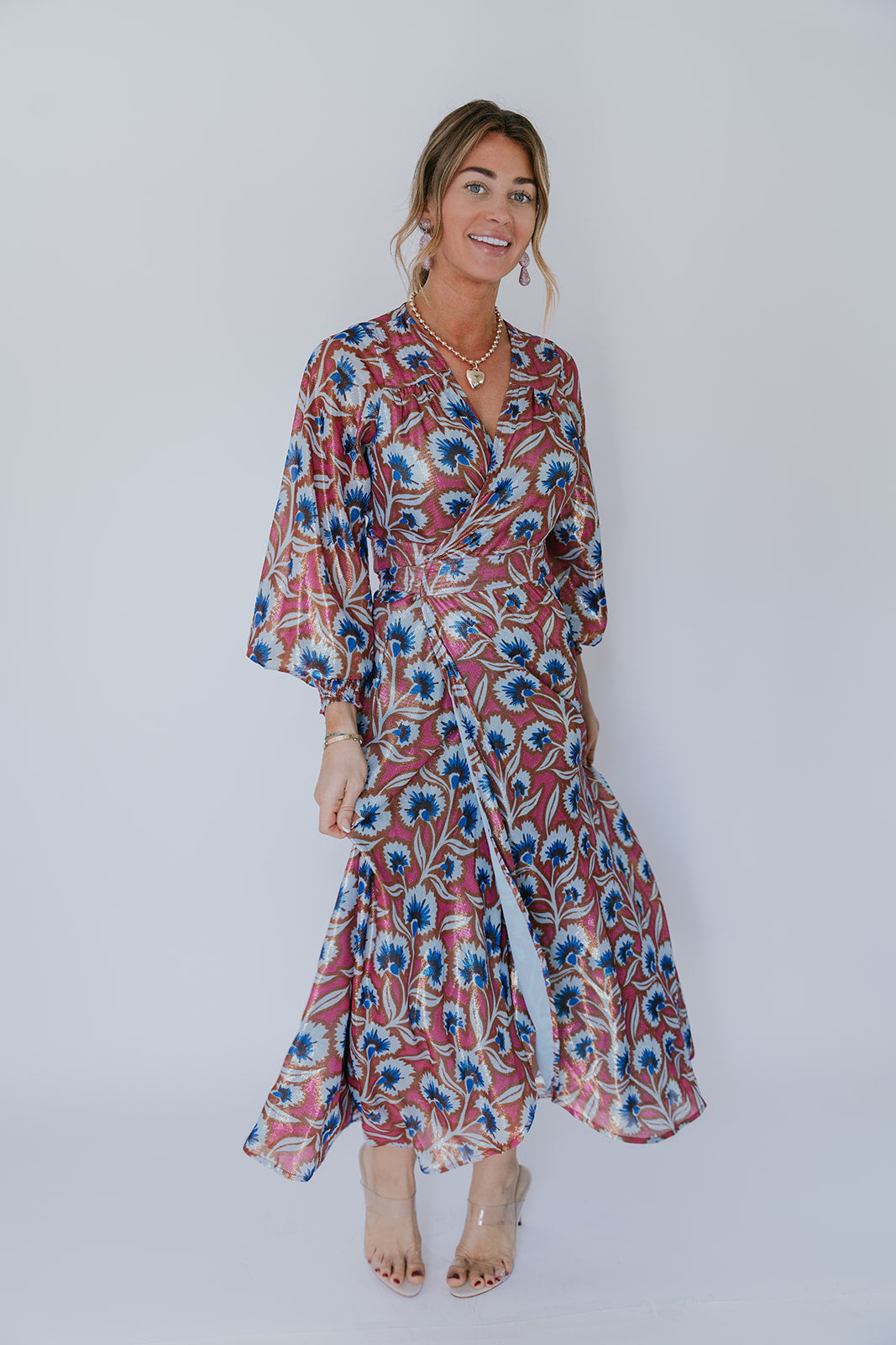 Lorelei Wrap Dress front view, in motion