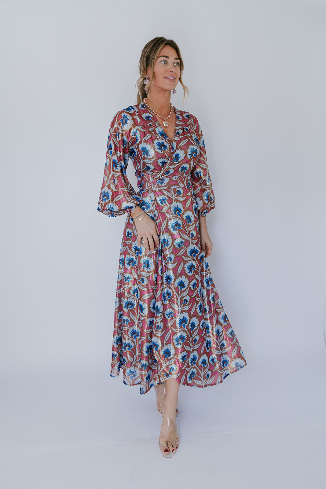 Lorelei Wrap Dress full body front view