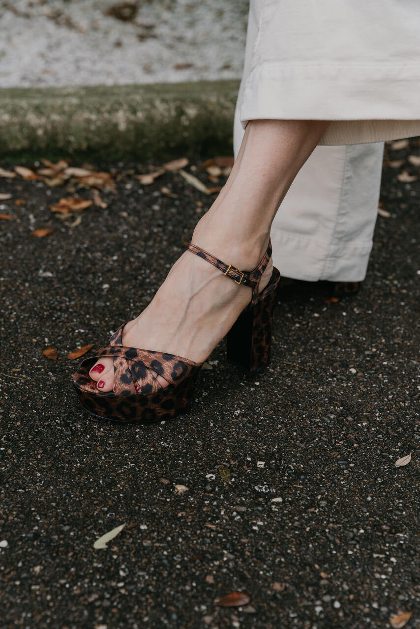 Schutz Keefa Printed Heel on model