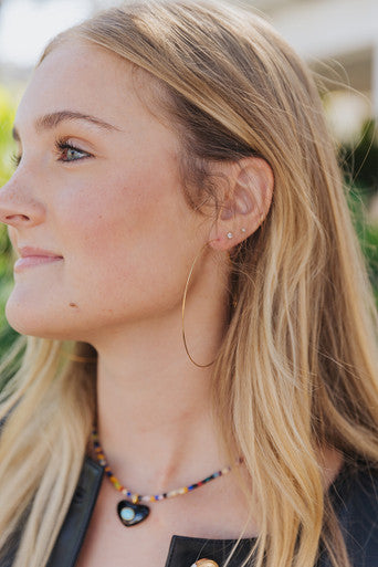 Harper Hoop Earring on model