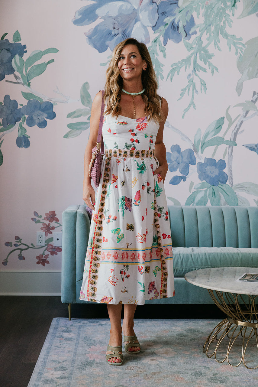 Amanda Uprichard Santorini Midi Dress full body