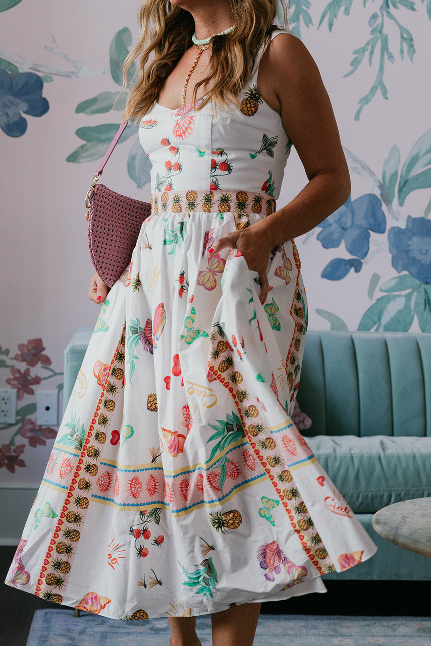 Amanda Uprichard Santorini Midi Dress movement