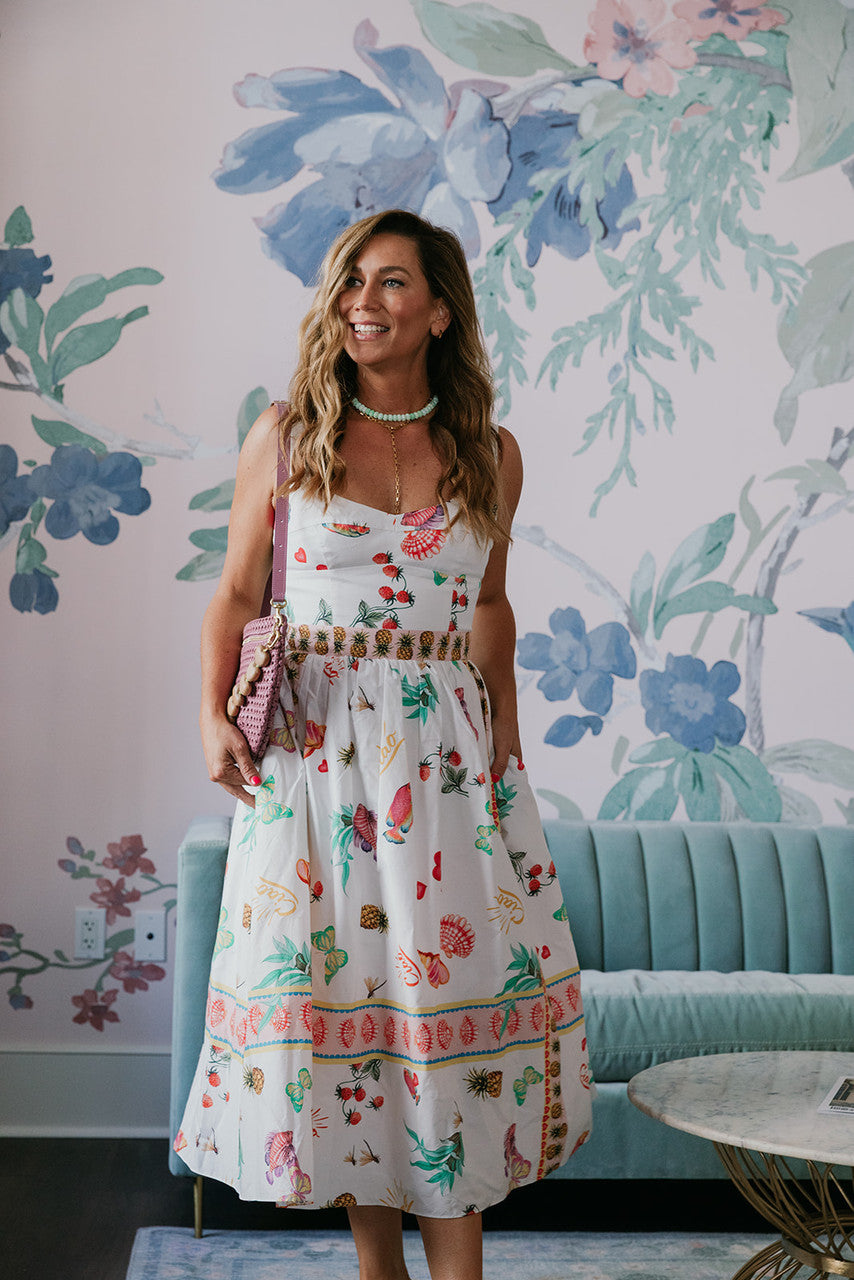 Amanda Uprichard Santorini Midi Dress front