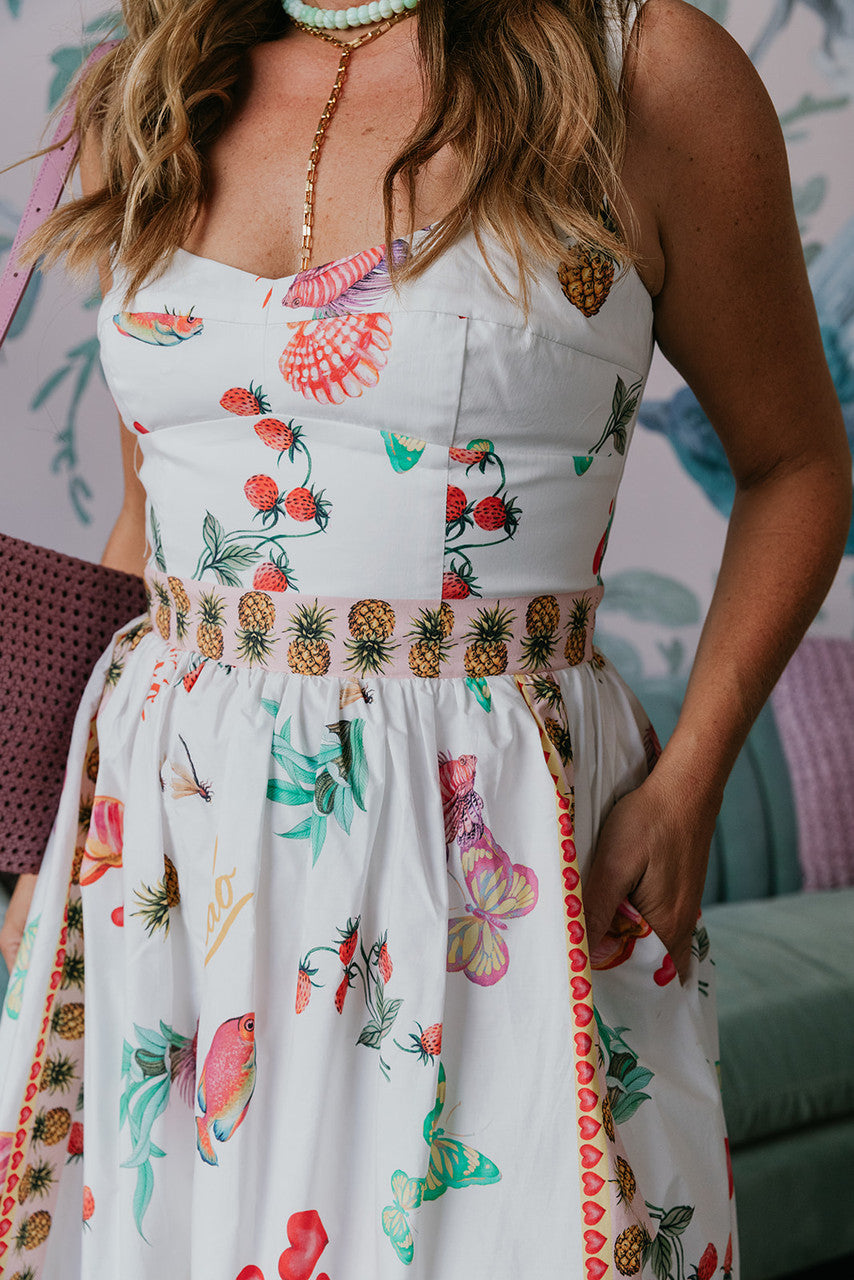 Amanda Uprichard Santorini Midi Dress close up