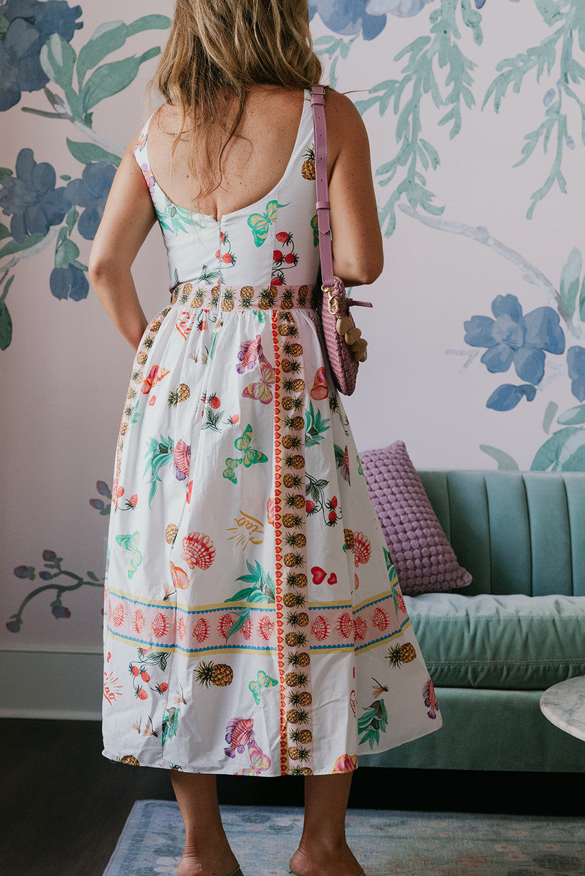 Amanda Uprichard Santorini Midi Dress back
