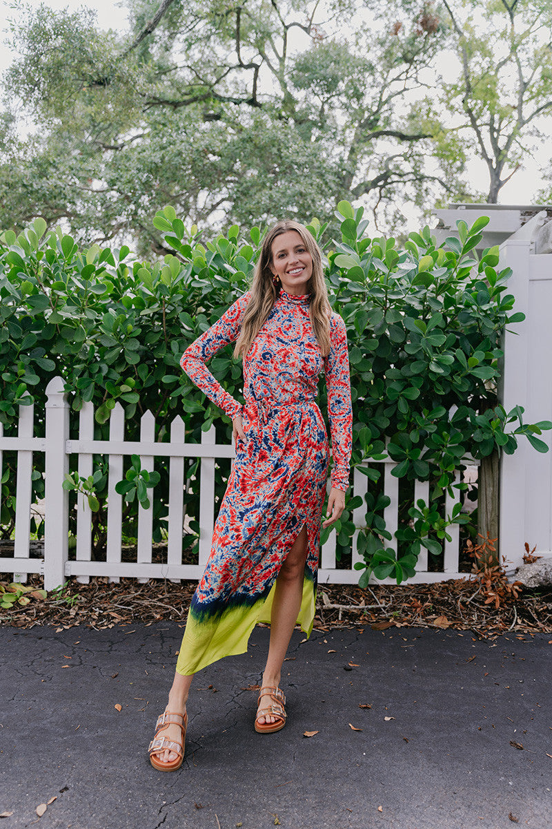 Essentiel Golobo Print Long Sleeve Top full body front