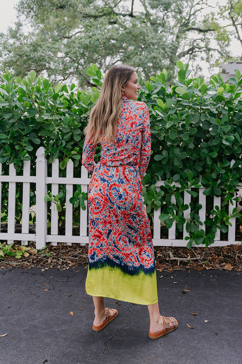 Essentiel Golobo Print Long Sleeve Top full body back
