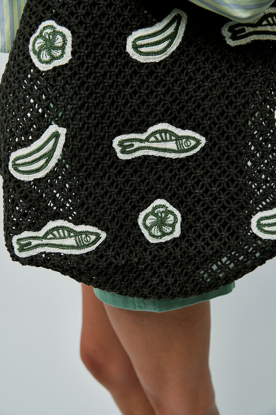 Lete Tote Multi Applique close up