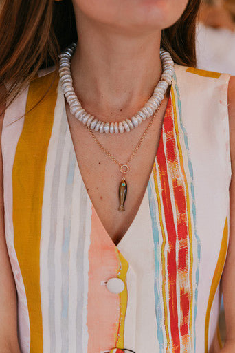 Necklace Gem of the Sea on model