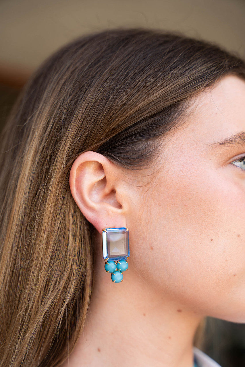 Lele Sadoughi Crystal Berry Button Earring close up
