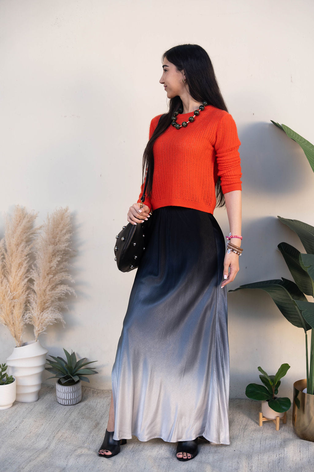 Flossie Ombre Maxi Skirt front view