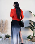 Flossie Ombre Maxi Skirt back view