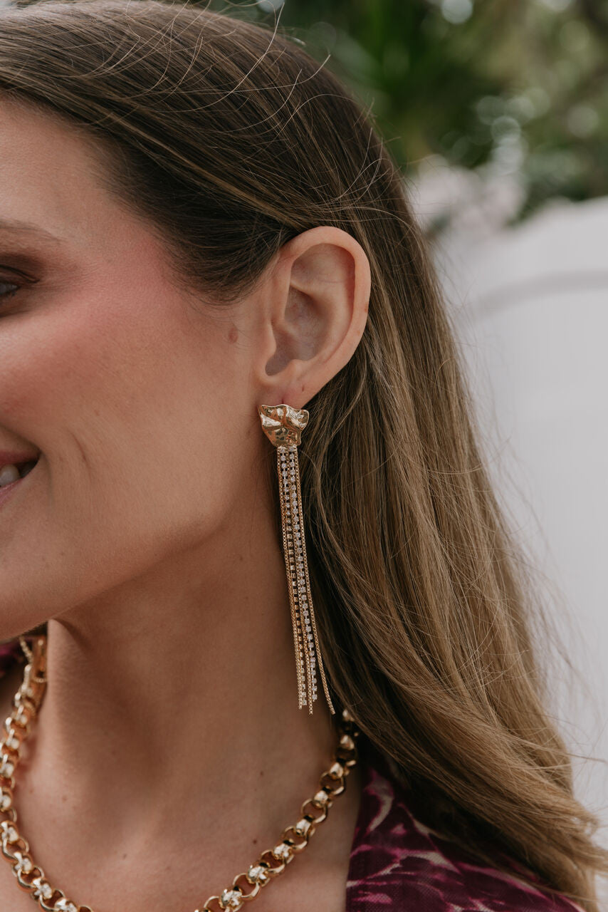 PT Sky Chain Gala Earrings close up
