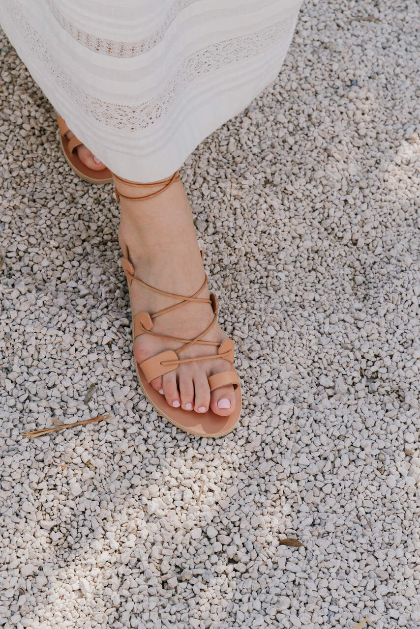 Ancient Greek Alcyone Lace Up Sandal close up