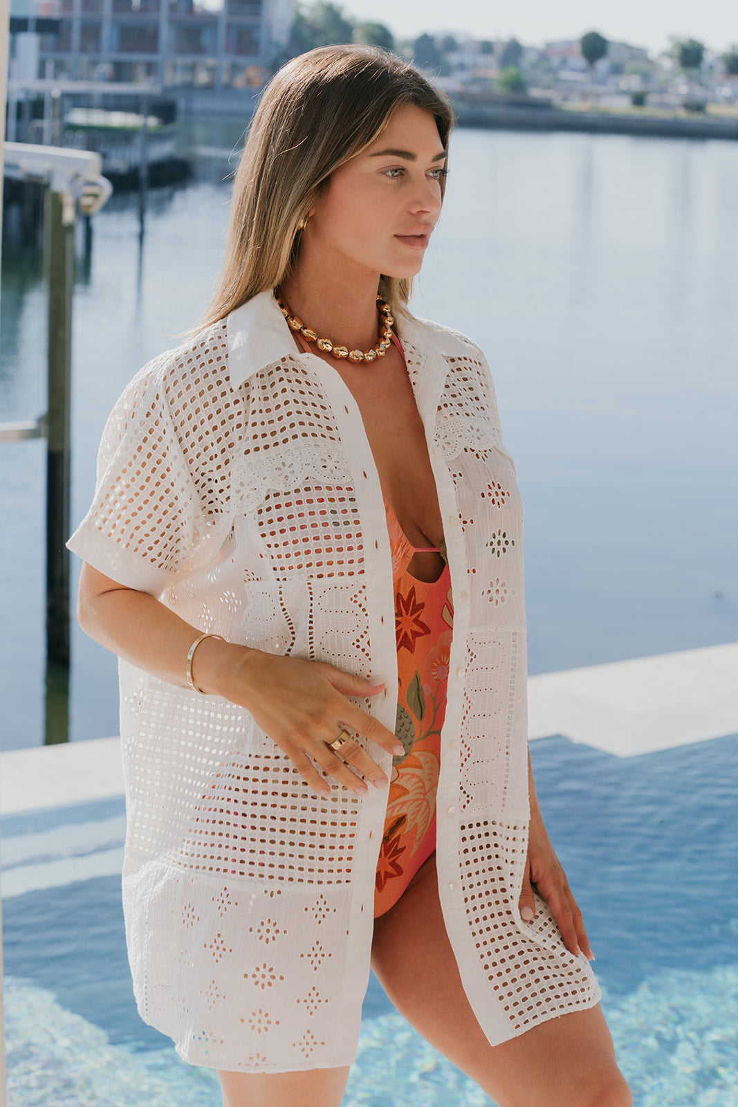 Colbee Kaftan with swimsuit underneath
