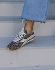 Essex Printed Sneaker Leopard on foot
