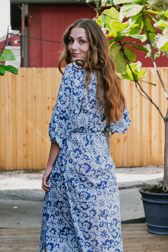 Ilio Nema Priam Print Caftan Dress close up back
