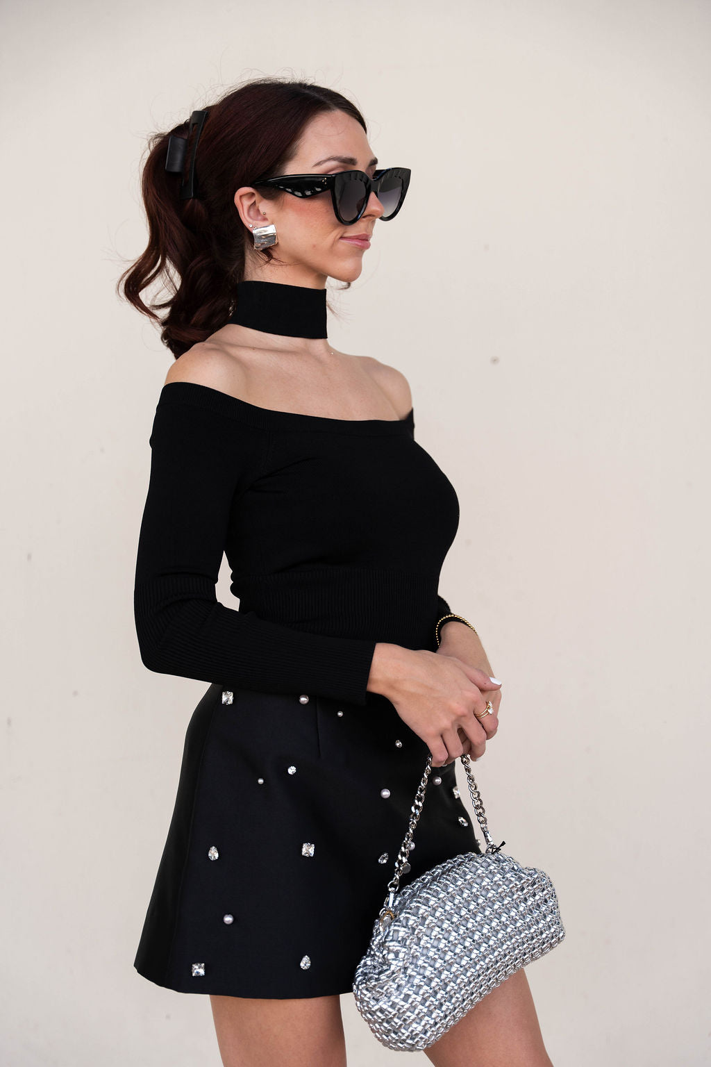 Lila Off Shoulder Top side