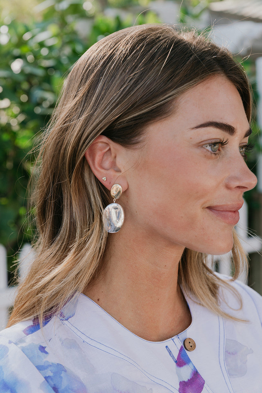 Jennifer Zeuner Havana Earrings Two Tone on model