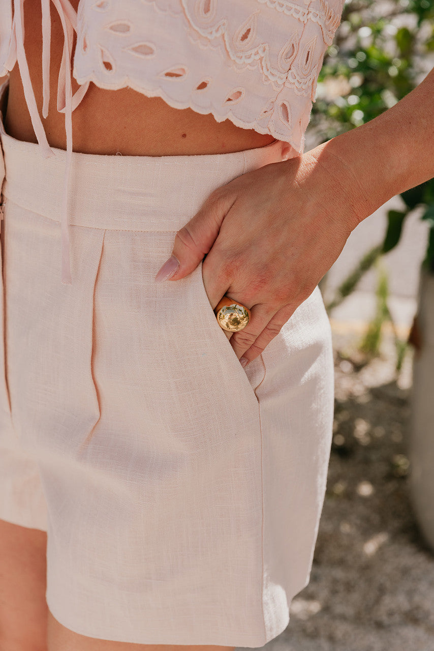 Karina Grimaldi Caliz Linen Short pocket