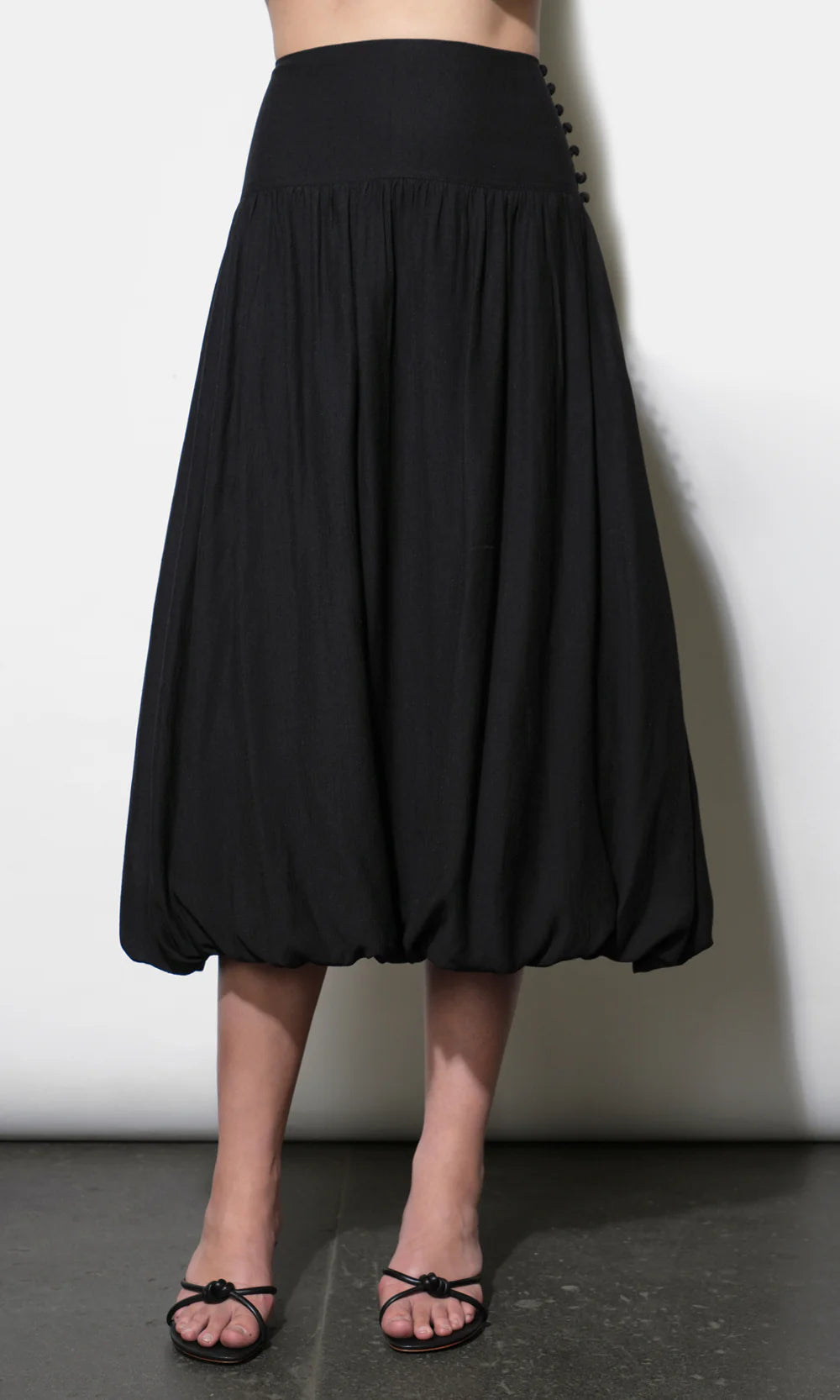 Delilah Bubble Midi Skirt close up front