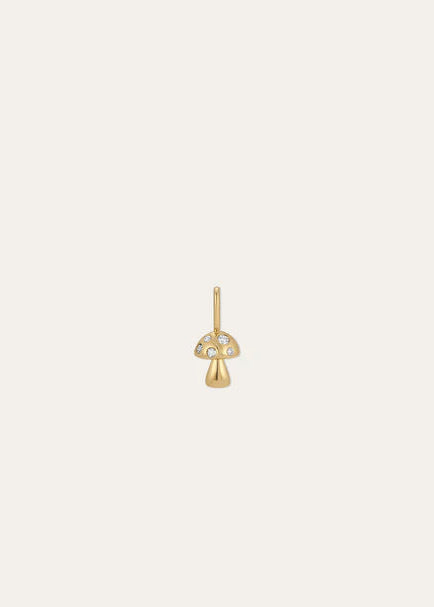 Enchanted Diamond Mushroom Bead Charm