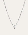 Diamond Polka Dot Big Bead Silver on rollo chain