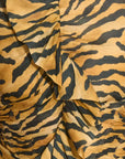 Close-up of tiger stripe pattern fabric