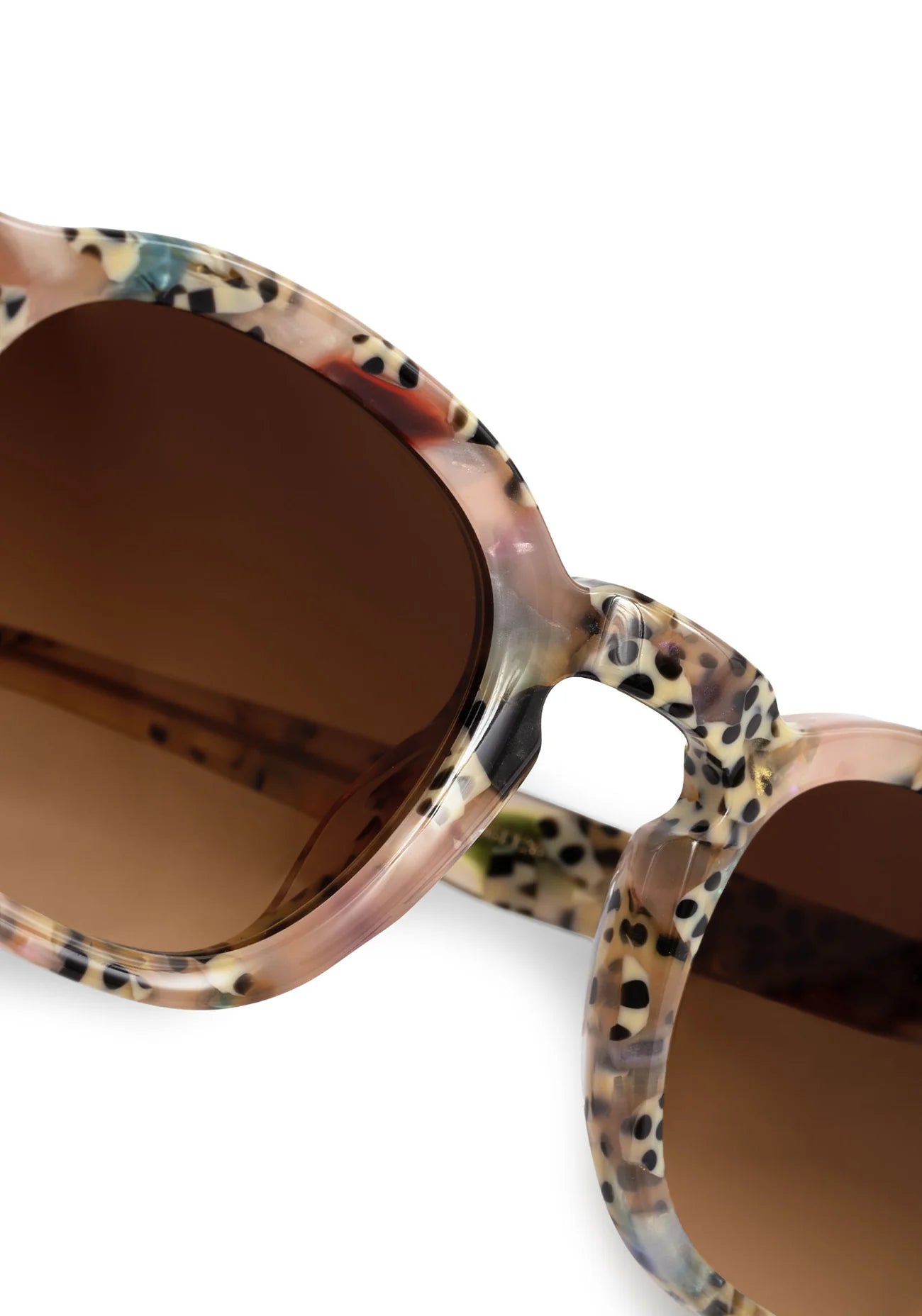 Dylan Pink Poppy Sunglasses super close up 