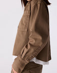 Abigail Shirt in Root side view on model