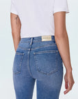Evie High Rise Slim Boot super close up back