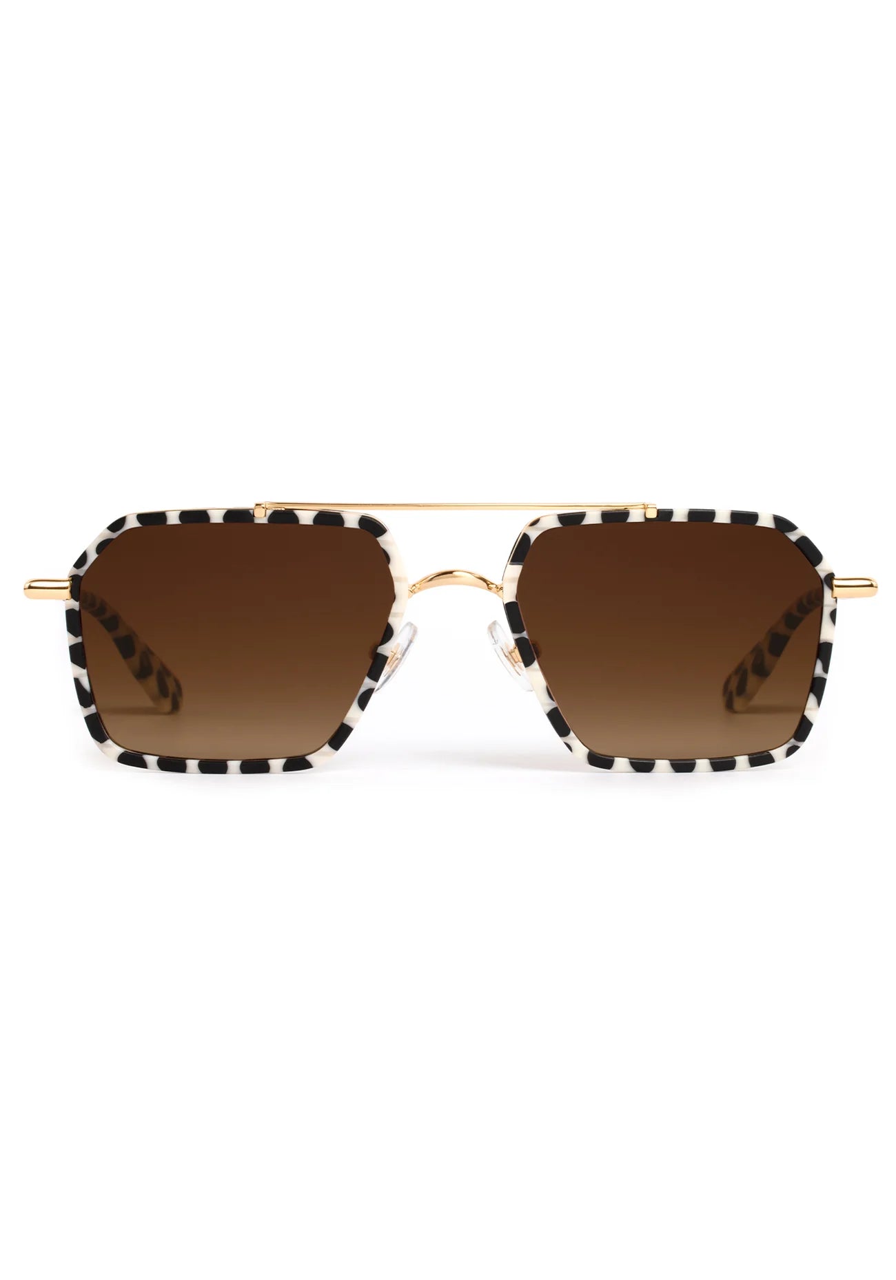 Emery 18K + Matte Domino Sunglasses front view