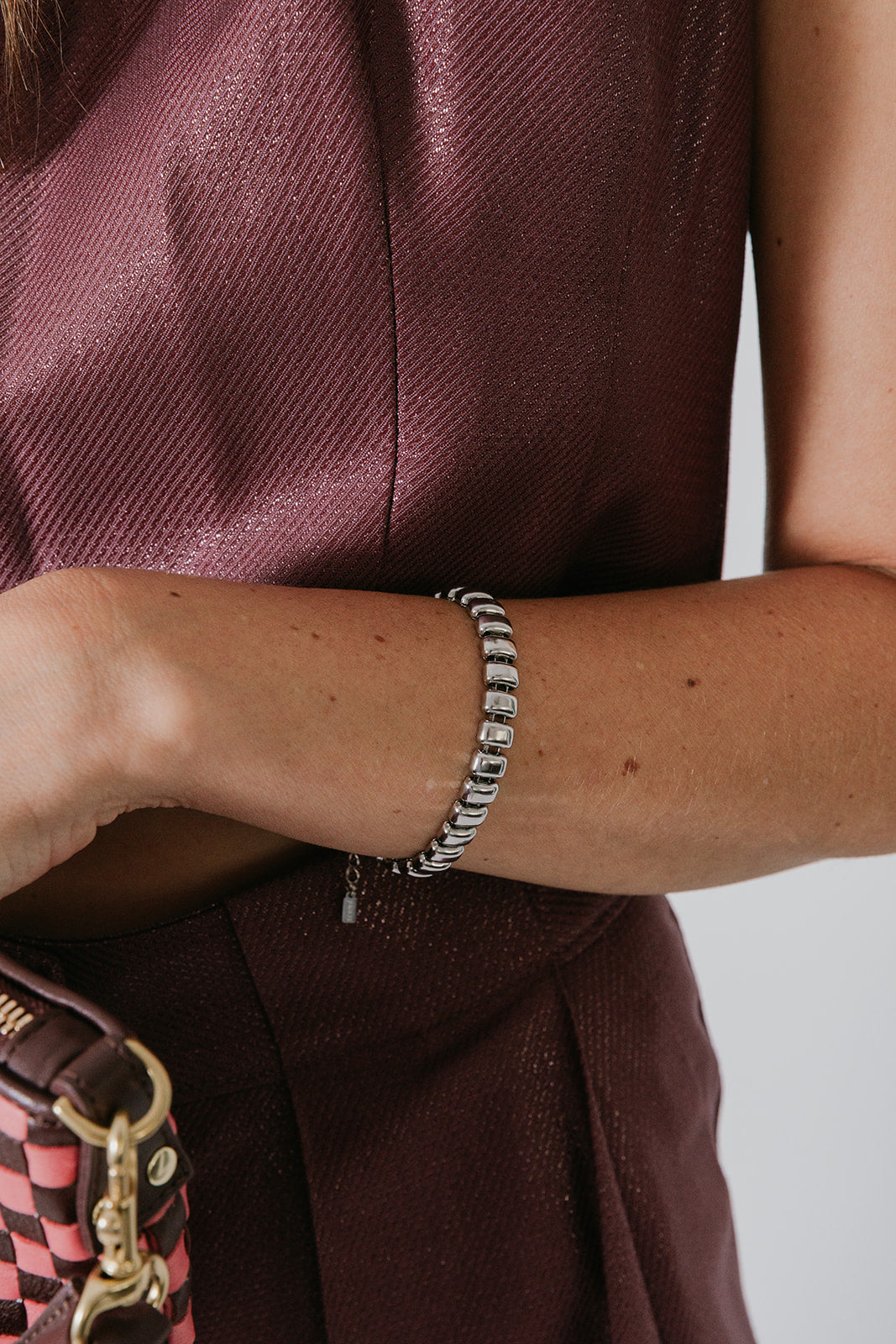 Mavis Bracelet White Gold on wrist