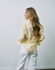 The Daily Sheer Top and Kacey Mid Rise Cuffed Boyfriend Jean back