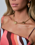 Catalina Charm Necklace on model