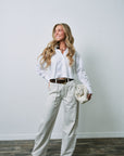 The Cropped Everything Shirt and Low Curve Utility in Bone front