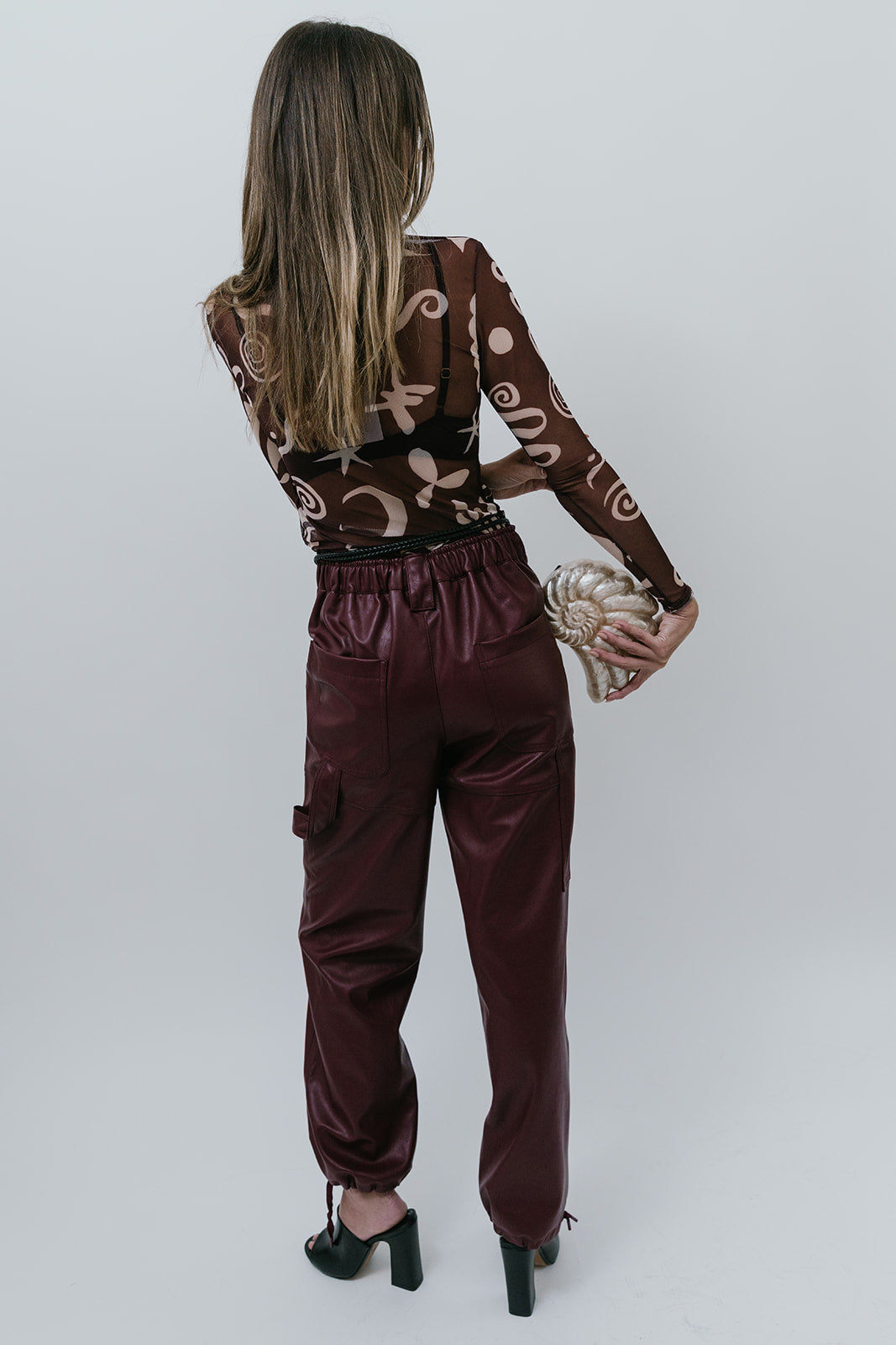 Itao Fauz Leather Pant back