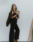 Low Curve Jean in Sloe Berry full body side