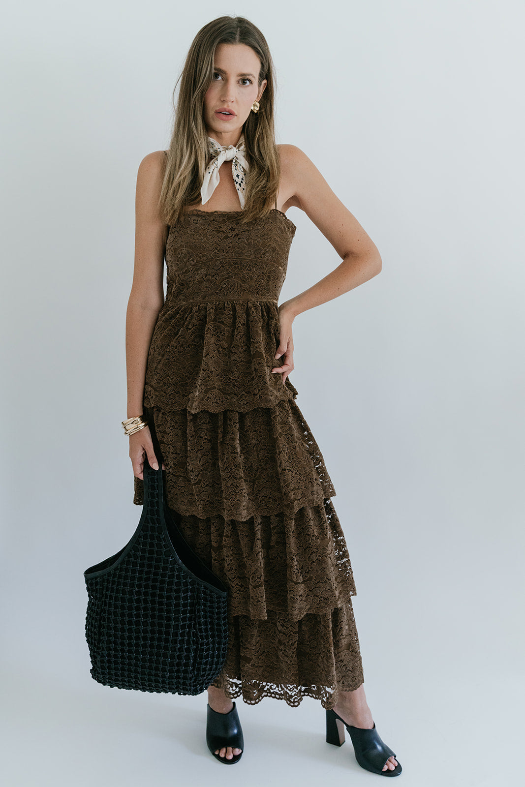 Leina Tiered Dress front view