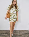 Olivia Ikat Top and Britt Ikat Mini Skirt full body front