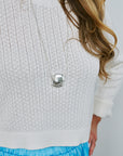 Lesley Cropped Sweater super close up