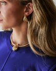 Lori Earrings with La Sirena Necklace in Gold
