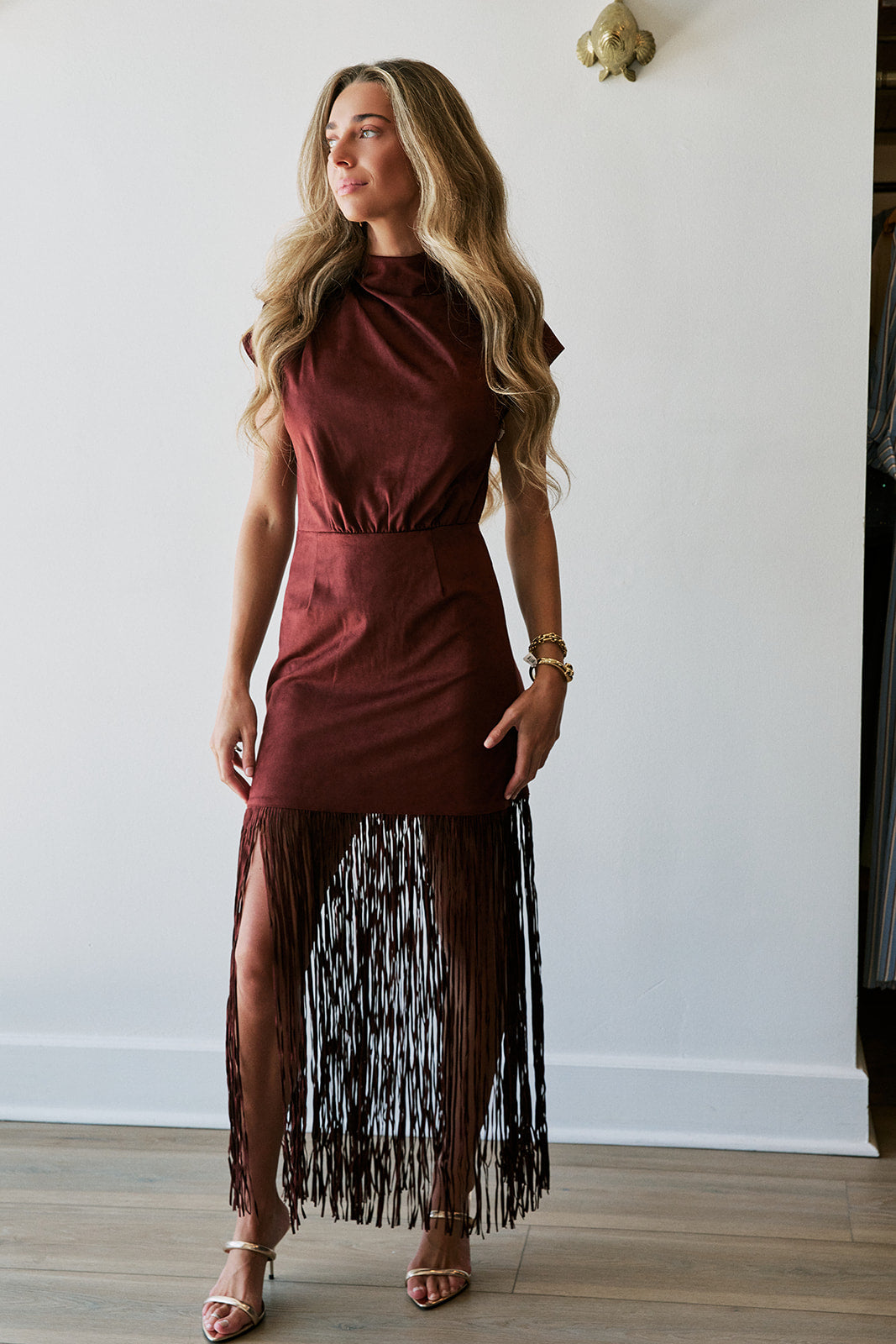 Astelle Fringe Dress front