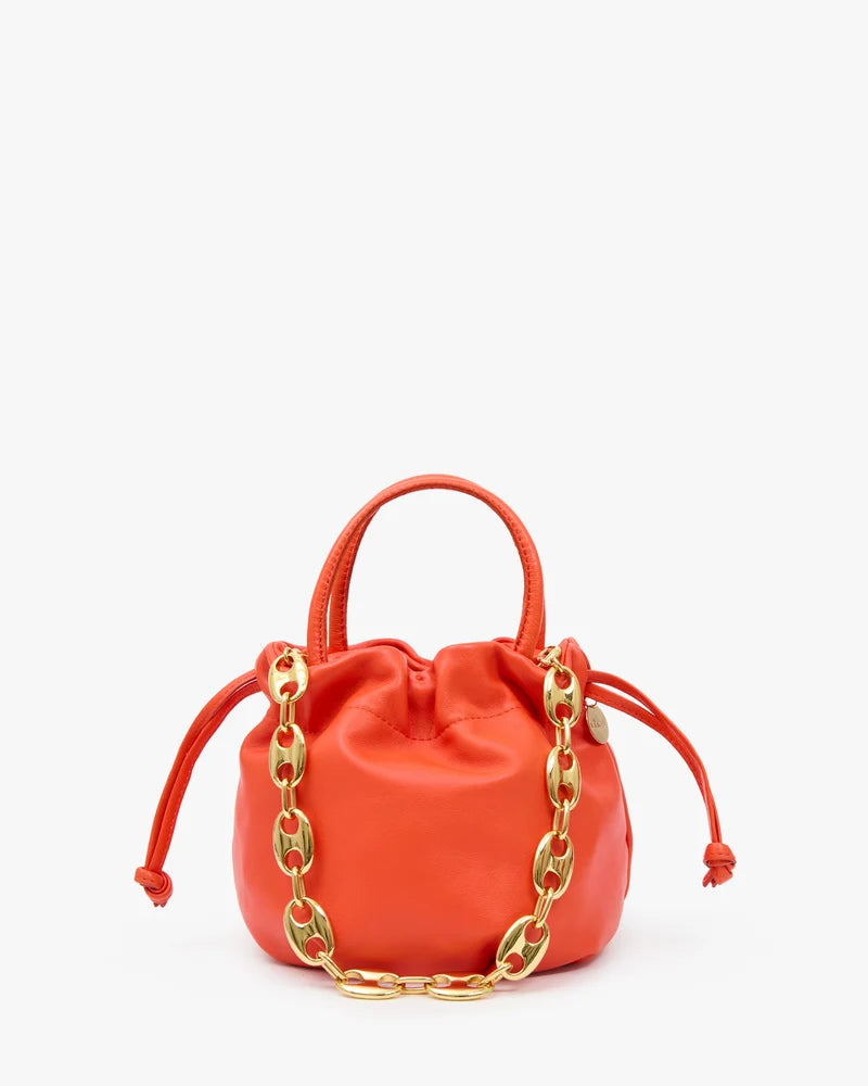 Emma Bag front view on white background with bag strap added