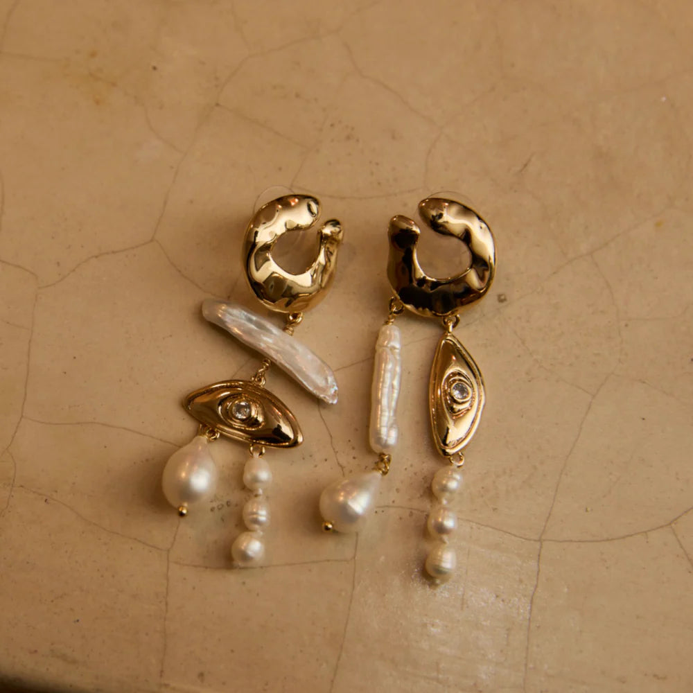 Eva Earrings laid flat