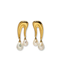 Sculptra Earrings front view on white background
